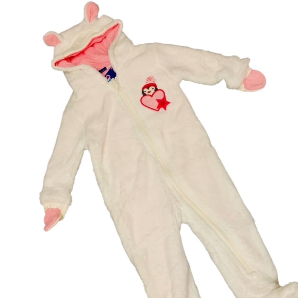LUPILU — Hooded & Footed “BUNNY” BABY GIRL Winter BUNTING OUTERWEAR — 2-6 Month